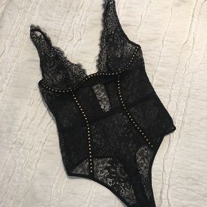 Black lace bodysuit